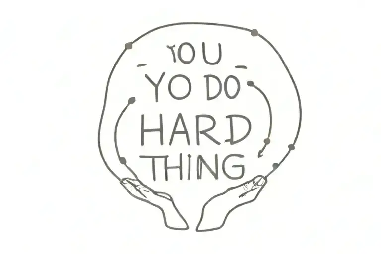 You can do hard things tattoo design idea