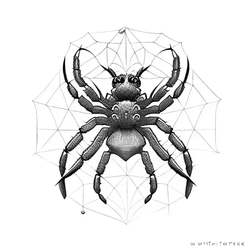 Lovecraft spider tattoo design idea
