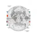 A detailed world map with dotted lines connecting various cricket stadiums around the globe, showcasing the client's love for travel and cricket. tattoo design idea