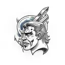 thor with thunders tattoo design idea