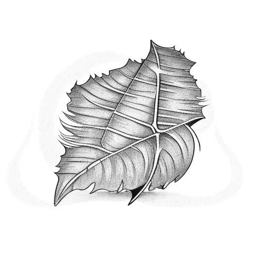 A black-grey tattoo of a passport open to a page with a Trèfle leaf stamp tattoo design idea