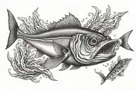 an anchovy fish tattoo design idea