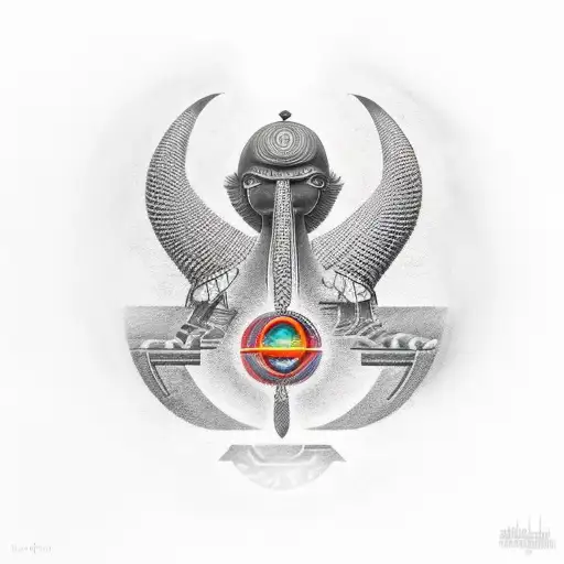 Ankh with KOSMO in heiroglyphics vertically underneath tattoo design idea