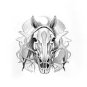 horse skeleton  tattoo design idea