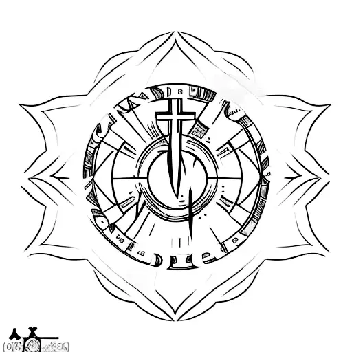 "destiny" with the "t" as a cross tattoo design idea