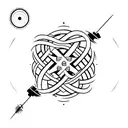 "destiny" with the "t" as a cross tattoo design idea