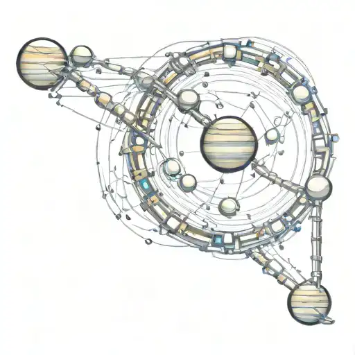 saturn Dna chain and tree tattoo design idea