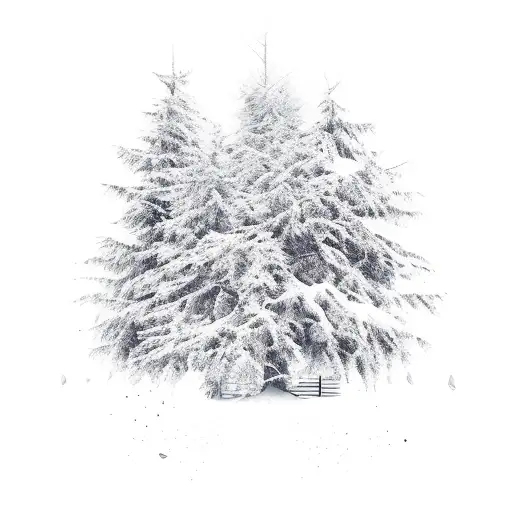 bare tree trunk tattoo design idea