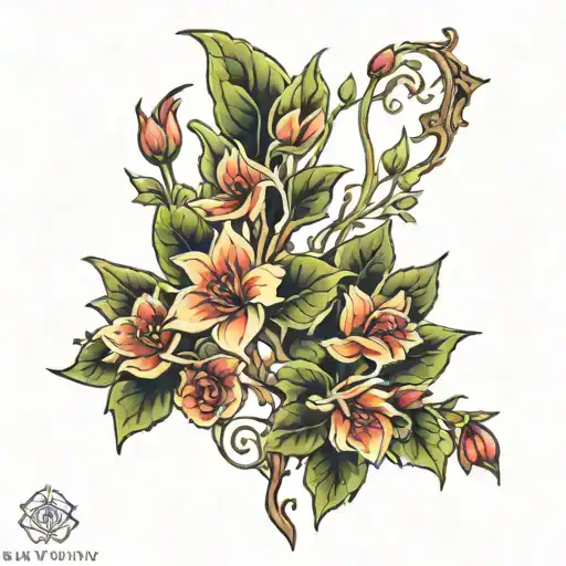 Skyler ivy vines tattoo design idea