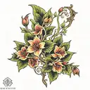 Skyler ivy vines tattoo design idea