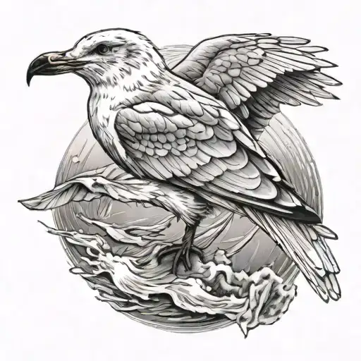 gull tattoo design idea