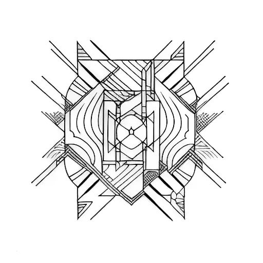 art deco tattoo design idea