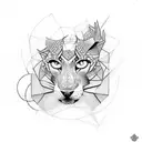 art deco tattoo design idea