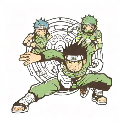 rock Lee naruto anime tattoo design idea