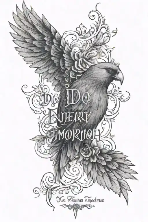 make a tattoo base on the quote "I do not, and will not fear tomorrow because I feel as though today has been enough" tattoo design idea
