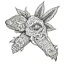 fingers crossed  tattoo design idea