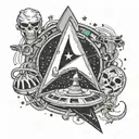 star trek boadly to go tattoo design idea