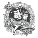 star trek boadly to go tattoo design idea