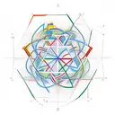 A geometric representation of the Ecuadorian flag intertwined with mathematical equations tattoo design idea