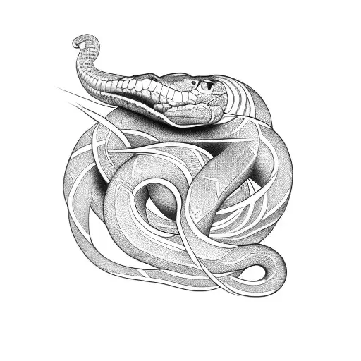 eyelashes snake tattoo design idea
