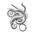 eyelashes snake tattoo design idea