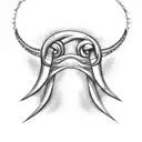 eyelashes snake tattoo design idea