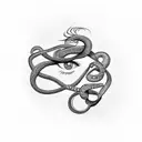 eyelashes snake tattoo design idea