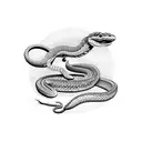 rattlesnake with a cupid tattoo design idea