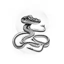 rattlesnake with a cupid tattoo design idea