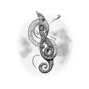 Bass Clef tattoo design idea