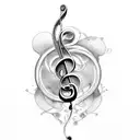 Bass Clef tattoo design idea