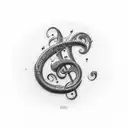 Bass Clef tattoo design idea
