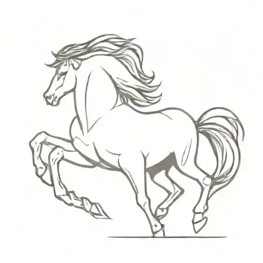 mustang tattoo design idea