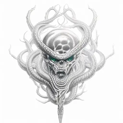 hydra with body tattoo design idea
