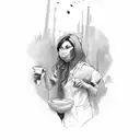 Barista  tattoo design idea