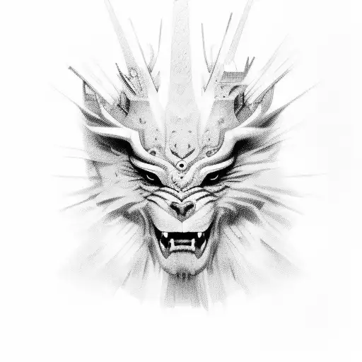 rama de cerezo al estilo de trazos con pincel  tattoo design idea