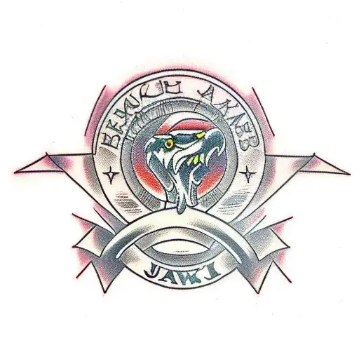 black hawk strike tattoo design idea