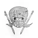 luffy  tattoo design idea