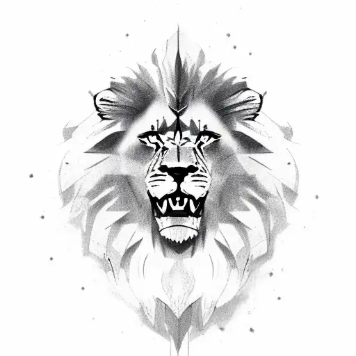 strength and lions  tattoo design idea