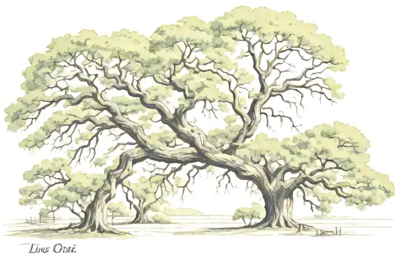 Live Oak hidden gem inside tattoo design idea