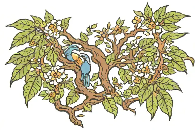 Live Oak hidden gem inside tattoo design idea