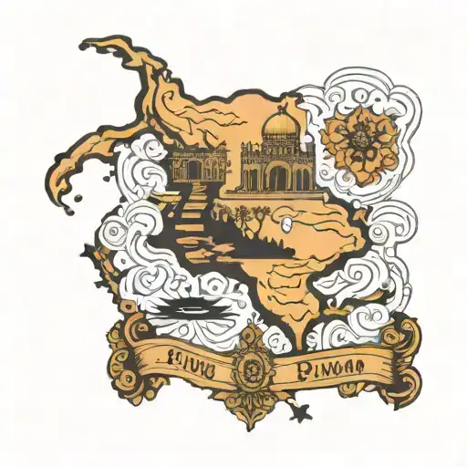 punjab map tattoo design idea