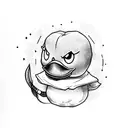 Halloween rubber duck tattoo design idea
