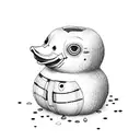 Halloween rubber duck tattoo design idea