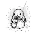 Halloween rubber duck tattoo design idea