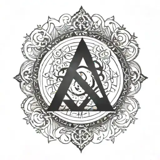 spectrum sound and nordic runes tattoo design idea