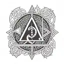 spectrum sound and nordic runes tattoo design idea