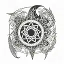 spectrum sound and nordic runes tattoo design idea