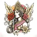 greek goddess Athena madusa tattoo design idea
