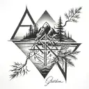 God is greater than the highs and lows, blending with nature  tattoo design idea